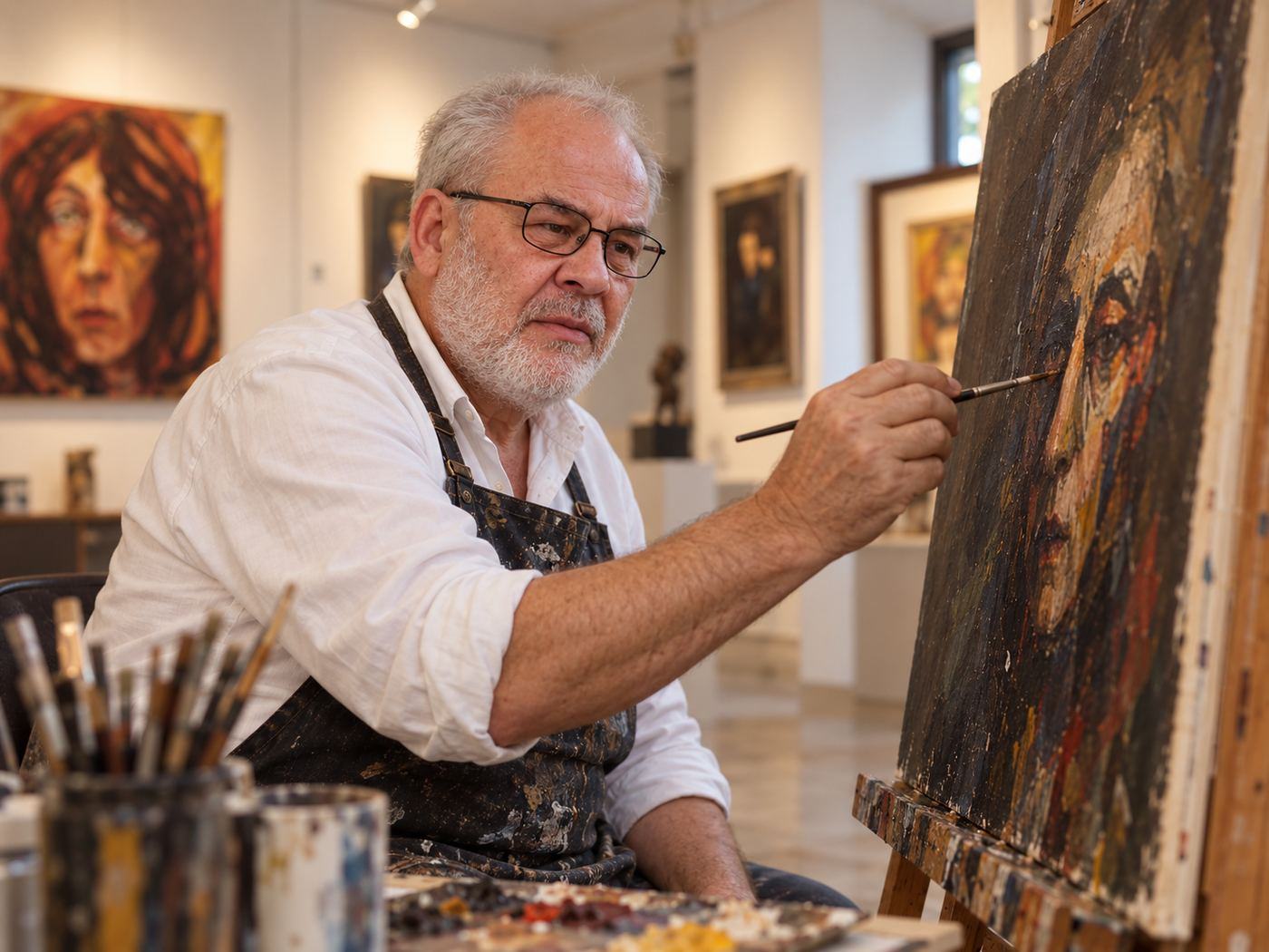 Artist at work